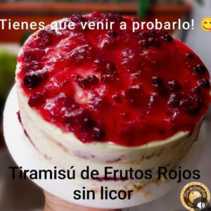 PORCIÓN Tiramisú Frutos Rojos Sin Licor
