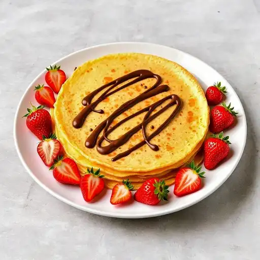 Tortilla dulce fresa y nutella Tortilla dulce fresa y nutella - Imagen 1